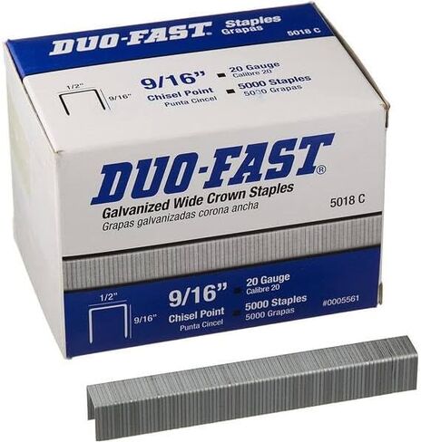 Duo-Fast 5418d Staples 9/16 "X 3/16" Crown (20 صندوقًا من 5000) in Kuwait