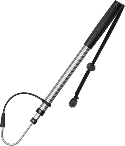 SAN LIKE Telescopic Fishing Gaff,Aluminum/Fiberglass Pole with Nonslip Handle,Stainless Steel Hook with M8 Screw, Fish Gaff can Float When Extending in Saudi Arabia