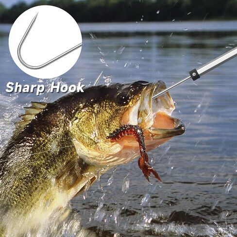 SAN LIKE Telescopic Fishing Gaff,Aluminum/Fiberglass Pole with Nonslip Handle,Stainless Steel Hook with M8 Screw, Fish Gaff can Float When Extending in Saudi Arabia