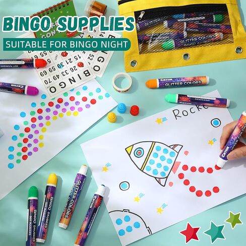 Crtiin 72 Pack Dot Markers Bulk, 12 Colors Washable Dot Markers for Toddlers Art, Children Painting Crafts, Bingo Daubers Supplies for Kids Preschool Children, Non Toxic Water-based Bingo Daubers in Saudi Arabia