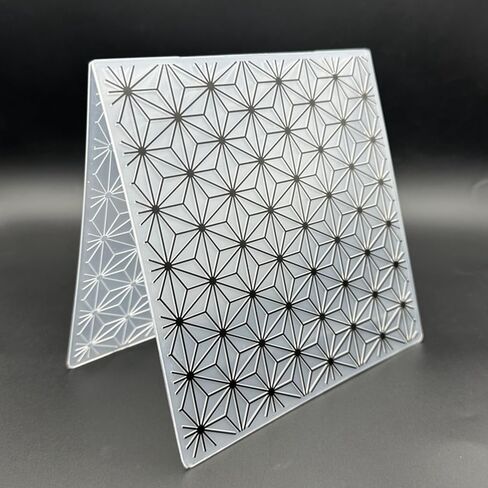 قالب مجلد 3D Tlass Plastic Template خطوط سداسية الملمس 5.91x5.91 بوصة لصنع البطاقات تصنع الورق الورق المصنوع يدويًا مصنوعة يدويًا لمستلزمات الفنون in Kuwait