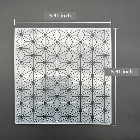 قالب مجلد 3D Tlass Plastic Template خطوط سداسية الملمس 5.91x5.91 بوصة لصنع البطاقات تصنع الورق الورق المصنوع يدويًا مصنوعة يدويًا لمستلزمات الفنون in Kuwait