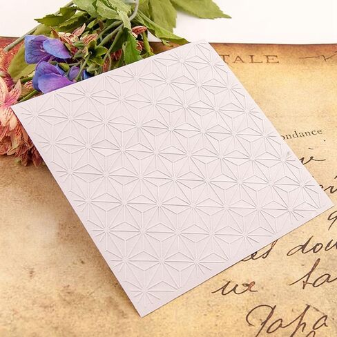 قالب مجلد 3D Tlass Plastic Template خطوط سداسية الملمس 5.91x5.91 بوصة لصنع البطاقات تصنع الورق الورق المصنوع يدويًا مصنوعة يدويًا لمستلزمات الفنون in Kuwait