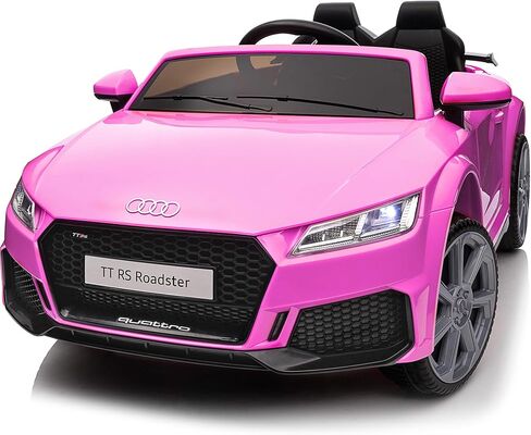 ركوب كهربائي على سيارة للأطفال ، لعبة Audi 12V 7ah Kids Ride-On Ride-On For Toddlers من 3 إلى 5 سنوات مع فتيات يبلغ من العمر 3-5 سنوات مع بلوتوث-بلوتوث-اللون الوردي الساخن in Saudi Arabia