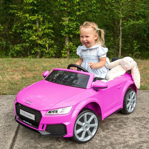 ركوب كهربائي على سيارة للأطفال ، لعبة Audi 12V 7ah Kids Ride-On Ride-On For Toddlers من 3 إلى 5 سنوات مع فتيات يبلغ من العمر 3-5 سنوات مع بلوتوث-بلوتوث-اللون الوردي الساخن in Saudi Arabia