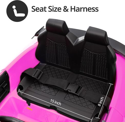 ركوب كهربائي على سيارة للأطفال ، لعبة Audi 12V 7ah Kids Ride-On Ride-On For Toddlers من 3 إلى 5 سنوات مع فتيات يبلغ من العمر 3-5 سنوات مع بلوتوث-بلوتوث-اللون الوردي الساخن in Saudi Arabia