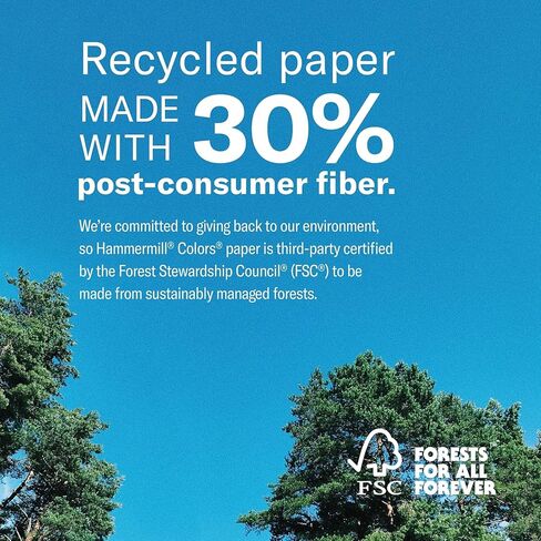 Hammermill 103309CT Recycled Colored Paper, 20lb, 8-1/2 x 11, Blue, 5000 Sheets/Carton in Saudi Arabia
