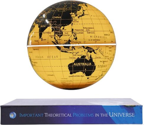 Floating Globe Lamp,6" World Geographic Globes Gold Magnetic Floating Levitating Globe with Lights Home Office Desk Decor Creative Birthday Christmas Gifts,360 Rotating in Saudi Arabia
