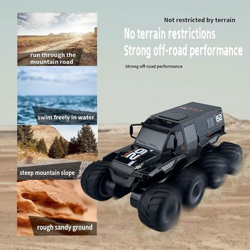 SEKAIHT Amphibious Remote Control Car RC Boats Waterproof RC Monster Truck 2.4GHz 8WD 2 Battery Drift RC Stunt Cars for Boys Girls Age 8-12,Kids Birthday Gifts Pool Toys in Saudi Arabia