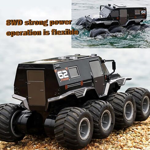 SEKAIHT Amphibious Remote Control Car RC Boats Waterproof RC Monster Truck 2.4GHz 8WD 2 Battery Drift RC Stunt Cars for Boys Girls Age 8-12,Kids Birthday Gifts Pool Toys in Saudi Arabia