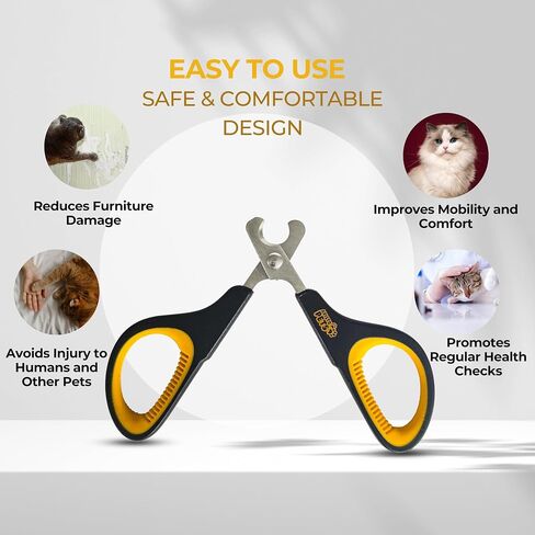 Cat Nail Clippers-تقليم مخلب الفولاذ المقاوم للصدأ المحترف للقطط والقطط والهامستر والأرانب والطيور والحيوانات الصغيرة-حادة وآمنة وسهلة الاستخدام للحيوانات الأليفة in Saudi Arabia
