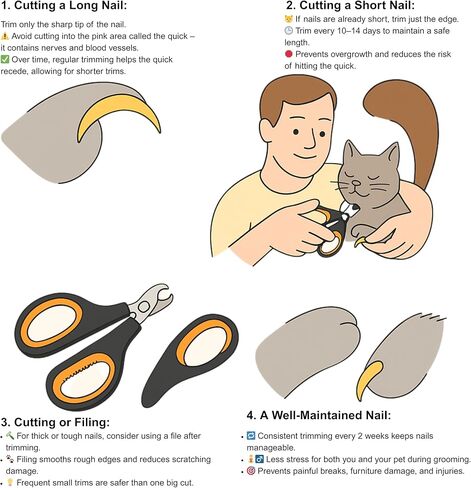 Cat Nail Clippers-تقليم مخلب الفولاذ المقاوم للصدأ المحترف للقطط والقطط والهامستر والأرانب والطيور والحيوانات الصغيرة-حادة وآمنة وسهلة الاستخدام للحيوانات الأليفة in Saudi Arabia