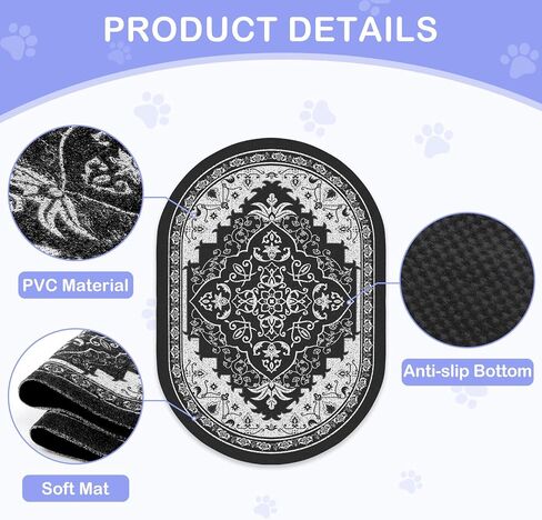 Pienbee Cat Sterter Mat ، 24 "× 15" سجادة حصيرة صندوق القمامة مع أسفل القاع غير المنقوش ، وسهل تنظيف مستلزمات القطط الأساسية للأرضية القاسية الداخلية ، الفاصوليا-الأخضر م in Kuwait