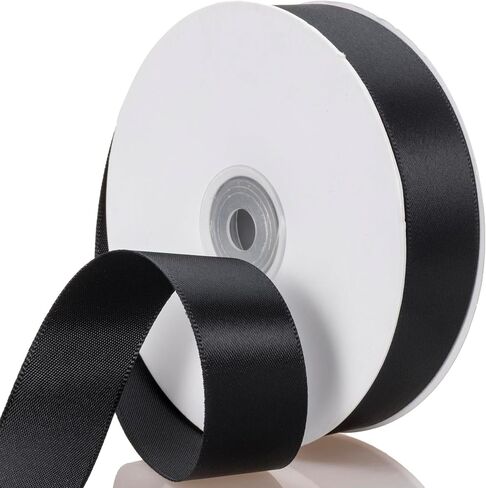 ATRBB Forest Green Ribbon 1 Inch × 50 ياردة ، شريط ساتان من بوليستر واحد للوجه لالتفاف الهدايا ، الورود المصنوعة يدويًا ، عيد الميلاد ، زفاف ، ديكورات حفلة عيد الميلاد in Kuwait