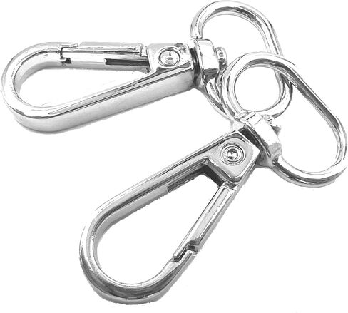 20 Pcs 3/4" Inside Diameter Oval Ring Lobster Clasp Claw Swivel for Strap Push Gate Lobster Clasps Hooks Swivel Snap Fashion Clips (20mm Silver) in Kuwait