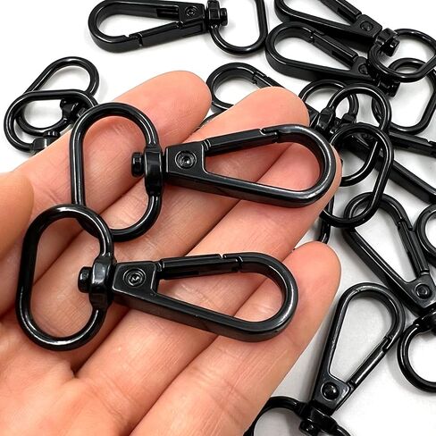 20 pcs 3/4 "داخل القطر البيضاوي حلقة جراد البحر المشبك Claw Claw دوار لحزام بوابة بوابة كرادال جراد البحر خطافات دوار مقاطع الأزياء (الفضة 20 مم) in Kuwait