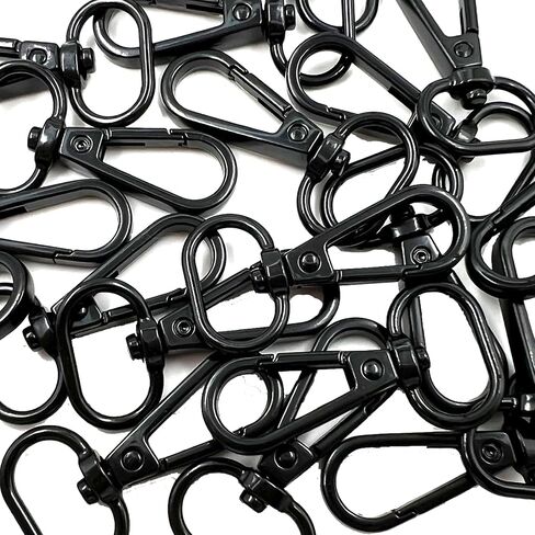 20 pcs 3/4 "داخل القطر البيضاوي حلقة جراد البحر المشبك Claw Claw دوار لحزام بوابة بوابة كرادال جراد البحر خطافات دوار مقاطع الأزياء (الفضة 20 مم) in Kuwait