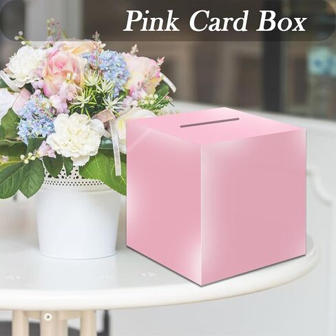 Tytroy Money Box Memory Cards Reception Centerpiece Box (PINK, 1PC) in Kuwait