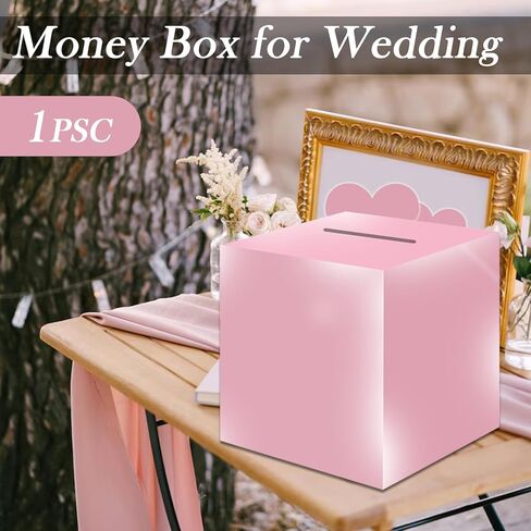 Tytroy Money Box Memory Cards Reception Centerpiece Box (PINK, 1PC) in Kuwait