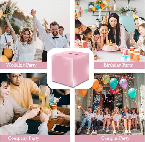 Tytroy Money Box Memory Cards Reception Centerpiece Box (PINK, 1PC) in Kuwait