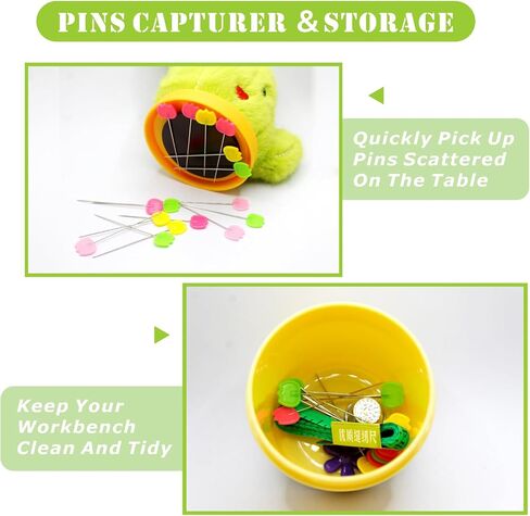 أداة خياطة Cactus Pin Cushion مع تخزين مغناطيسي ، بما في ذلك 50 إبر زهور لطيف ، Threader ، كشقة ＆ قياس الشريط ، حامل دبوس لخياطة desksapplique و patchwork crafter. in Saudi Arabia