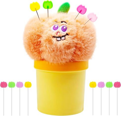أداة خياطة Cactus Pin Cushion مع تخزين مغناطيسي ، بما في ذلك 50 إبر زهور لطيف ، Threader ، كشقة ＆ قياس الشريط ، حامل دبوس لخياطة desksapplique و patchwork crafter. in Kuwait