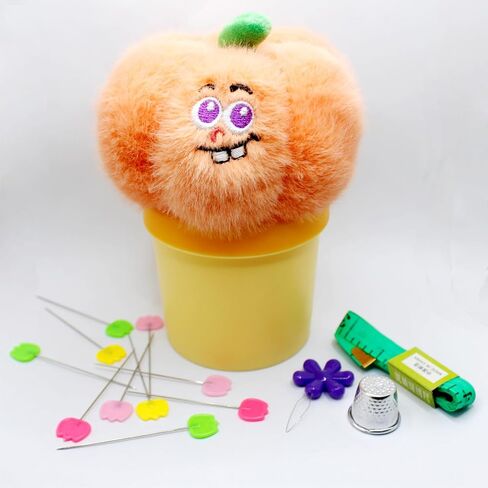 أداة خياطة Cactus Pin Cushion مع تخزين مغناطيسي ، بما في ذلك 50 إبر زهور لطيف ، Threader ، كشقة ＆ قياس الشريط ، حامل دبوس لخياطة desksapplique و patchwork crafter. in Kuwait