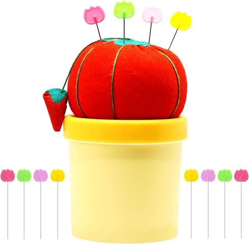 أداة خياطة Cactus Pin Cushion مع تخزين مغناطيسي ، بما في ذلك 50 إبر زهور لطيف ، Threader ، كشقة ＆ قياس الشريط ، حامل دبوس لخياطة desksapplique و patchwork crafter. in Kuwait