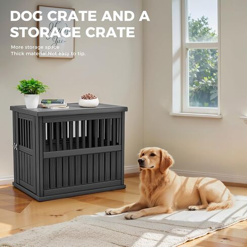 Dog House - Resin Outdoor Dog Kennel with Ventilated Design, Waterproof Dog Bed Shelter for Backyard, Garden & Patio in Saudi Arabia