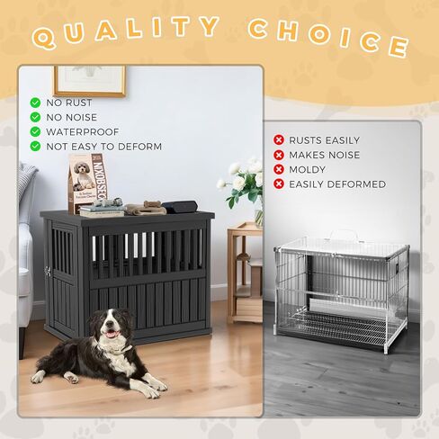 Dog House - Resin Outdoor Dog Kennel with Ventilated Design, Waterproof Dog Bed Shelter for Backyard, Garden & Patio in Saudi Arabia