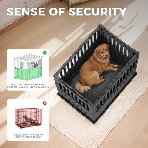 Dog House - Resin Outdoor Dog Kennel with Ventilated Design, Waterproof Dog Bed Shelter for Backyard, Garden & Patio in Saudi Arabia
