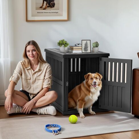 Dog House - Resin Outdoor Dog Kennel with Ventilated Design, Waterproof Dog Bed Shelter for Backyard, Garden & Patio in Saudi Arabia