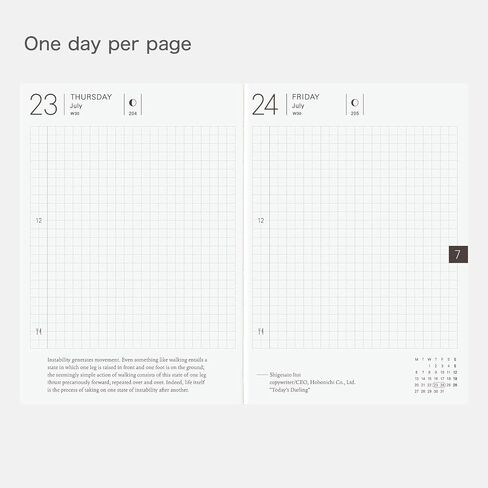 Hobonichi Techo 2026 Planner Book - A6 ، English ، Daily ، January Start ، Monday Start in Saudi Arabia