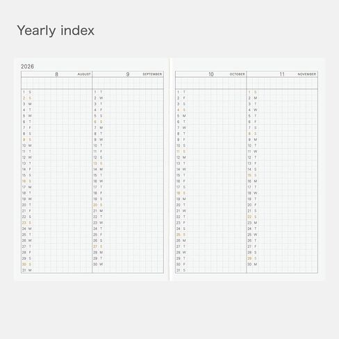 Hobonichi Techo 2026 Planner Book - A6 ، English ، Daily ، January Start ، Monday Start in Saudi Arabia