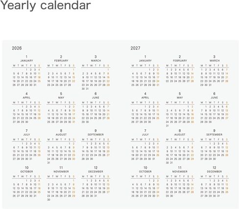Hobonichi Techo 2026 Planner Book - A6 ، English ، Daily ، January Start ، Monday Start in Saudi Arabia