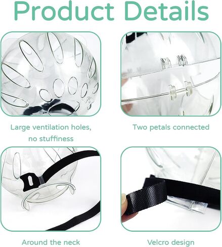 Cat Muzzle for Grooming,Cat Bubble Muzzle,Helmet,Breathable Hood Cover with 4 Silicone Paw Shoes for Bath Nail Trimming Cats Biting Chewing(Size:M) in Saudi Arabia