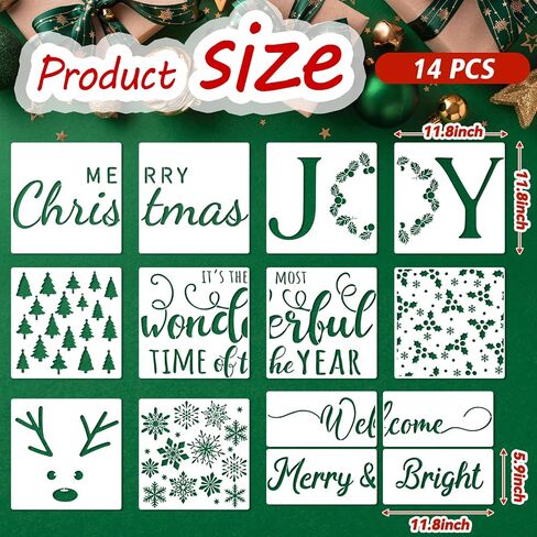 14 Pieces Fall Pumpkin Stencils for Doormat Painting Hello Pumpkin Welcome Maple Leaf Word Stencils Kit for Craft Thanksgiving Reusable Polyester Film Template with Open Ring for DIY Decor in Saudi Arabia