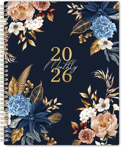 2026 Monthly Planner - 9'' x 11'', Monthly Planner/Calendar 2026, from Jan.-Dec. 2026, 12 Month Calendar with Tabs, Premium Paper, Twin-wire Binding, Inner Pocket, Note Pages in Saudi Arabia