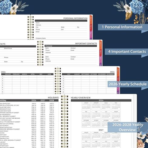 2026 Monthly Planner - 9'' x 11'', Monthly Planner/Calendar 2026, from Jan.-Dec. 2026, 12 Month Calendar with Tabs, Premium Paper, Twin-wire Binding, Inner Pocket, Note Pages in Saudi Arabia