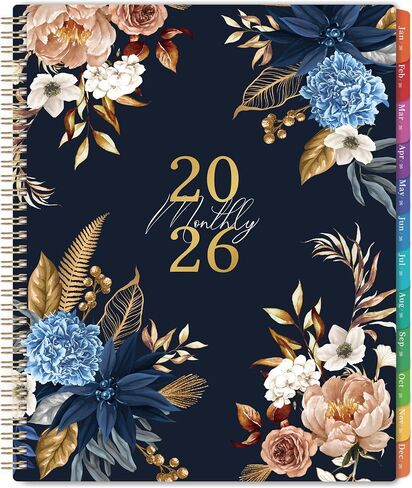 2026 Monthly Planner - 9'' x 11'', Monthly Planner/Calendar 2026, from Jan.-Dec. 2026, 12 Month Calendar with Tabs, Premium Paper, Twin-wire Binding, Inner Pocket, Note Pages in Saudi Arabia