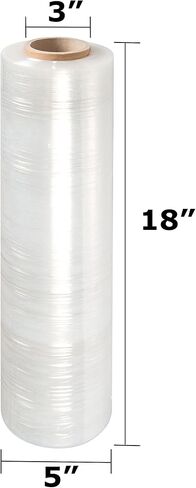 LTB 2070 Stretch Wrap Film 70 Gauge, 18 Inch x 1500 Ft Per Roll, Clear (4 Rolls Per Case) in Saudi Arabia