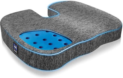 Sealy Memory Foam Seat Cushion for Car and Office Chairs – Tailbone Pain Relief, Posture Support, and Comfort for Home Office Use in Saudi Arabia