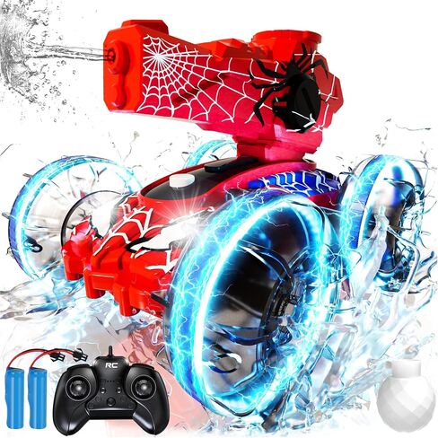 Spider Amphibious Remote Control Car for Boys Kids - 4WD Waterproof 2.4 GHz 360°Rotation RC Stunt Car - Water and Land Pool Toys Cars for 4 5 6 7 8 9 10 Year Old Boys Christmas Birthday Gifts in Saudi Arabia