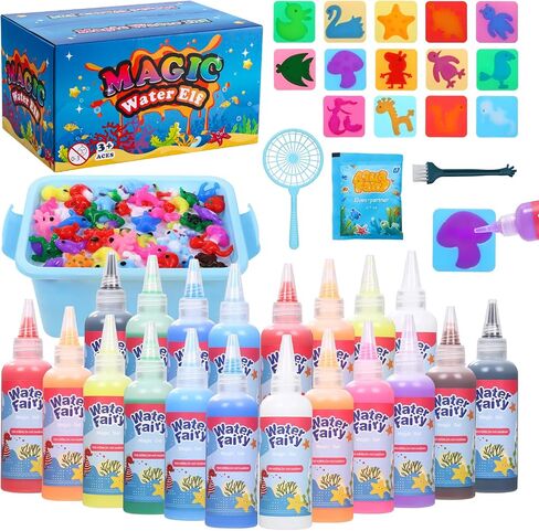 طقم لعبة Magic Water Elf Toy ، مجموعة Aqua Fairy Water Gel مع 20 قالبًا سحريًا و 14 قالبًا ، حيوانات أليفة مائية ، هدايا أعياد الميلاد ، تفضل الحفلات ، اجعل ألعاب Squishies الخاصة بك DIY Craft Kit للأطفال الذين تتراوح أعمارهم بين 3+ in Kuwait