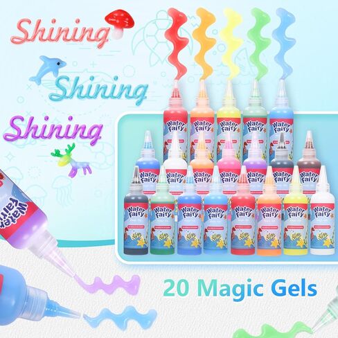 طقم لعبة Magic Water Elf Toy ، مجموعة Aqua Fairy Water Gel مع 20 قالبًا سحريًا و 14 قالبًا ، حيوانات أليفة مائية ، هدايا أعياد الميلاد ، تفضل الحفلات ، اجعل ألعاب Squishies الخاصة بك DIY Craft Kit للأطفال الذين تتراوح أعمارهم بين 3+ in Kuwait