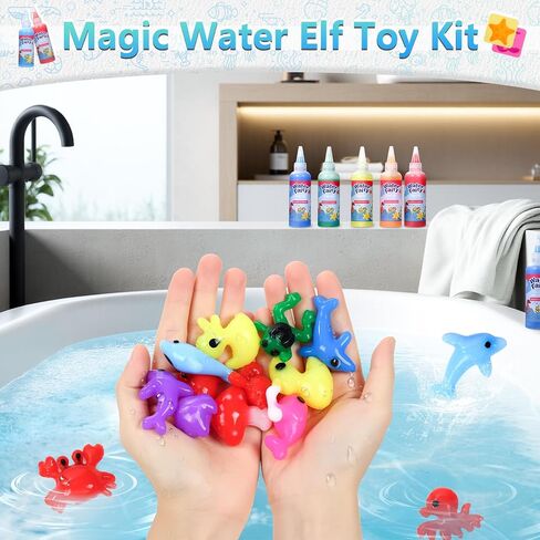 طقم لعبة Magic Water Elf Toy ، مجموعة Aqua Fairy Water Gel مع 20 قالبًا سحريًا و 14 قالبًا ، حيوانات أليفة مائية ، هدايا أعياد الميلاد ، تفضل الحفلات ، اجعل ألعاب Squishies الخاصة بك DIY Craft Kit للأطفال الذين تتراوح أعمارهم بين 3+ in Kuwait