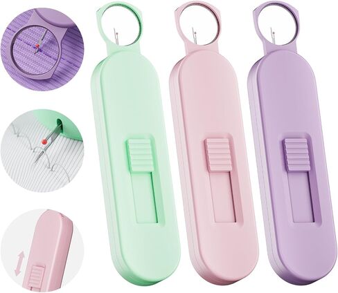 Thread Picker مكبّر التماس-أداة مزيل Seam Ripper & Stitch ، قاطع مؤشر ترابط قابل للسحب آمن ، مناسب للإبرة ، ورفع الخياطة ، وإزالة مؤشر ترابط التطريز in Kuwait