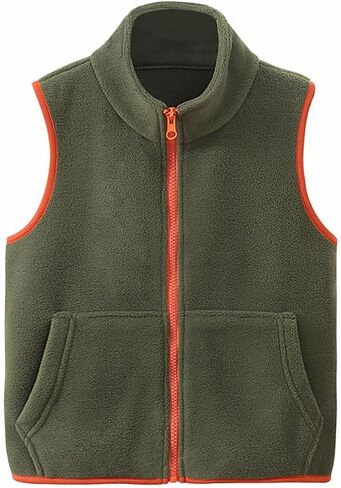 Motteecity Boys' Warm Zipper Fleece Vest in Kuwait