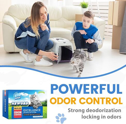 Neword Crystals القمامة القمامة مرفقة بخفة التحكم في الرائحة الرائحة 14 رطلا (2 عبوة من 7 رط in Kuwait