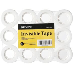 Invisible Tape,12 Rolls Tape Refills Bulk, Writable Tape 3/4 X 1000 Inches, Matte Transparent Tape for Dispenser, School Office Home Supplies for Labeling Gift Wrapping,Craft in Saudi Arabia